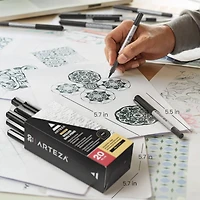 Arteza® 0.7mm Fine Tip Black Roller Ball Pens