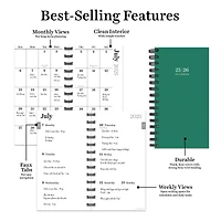 TF Publishing 2025-2026 Grass Green Small Weekly/Monthly Planner