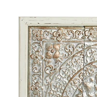 34" Brown Iron Rustic Wall Décor