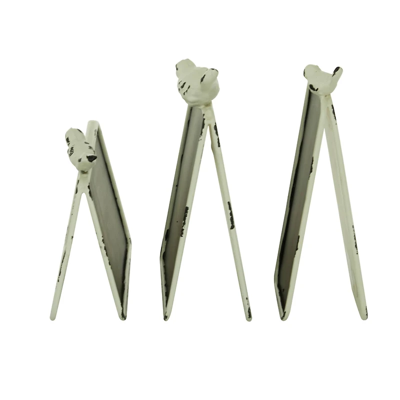 White Metal Farmhouse Chalkboard Sign Set