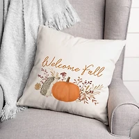 Welcome Fall Hedgehog Throw Pillow