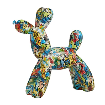16" The Novogratz Multicolor Dog Sculpture