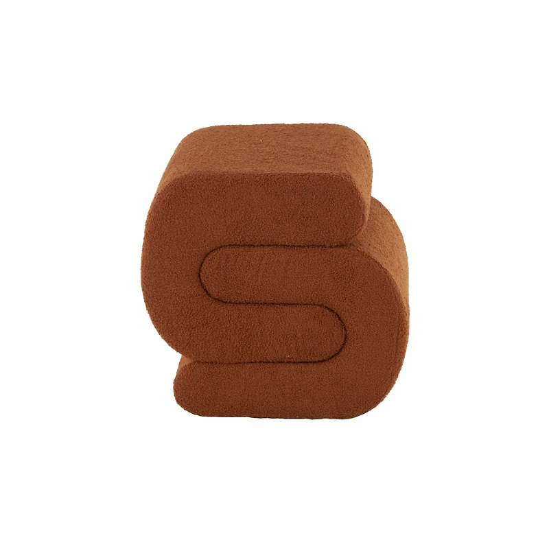 19" S-Shaped Room Ottoman with Connected Arches