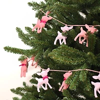 6ft. Pink Flocked Deer Garland by Ashland®