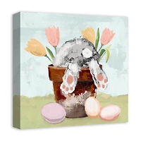 Bunny in Pot 16" x 16" Canvas Wall Art