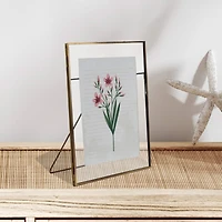Just Jane 7" x 9" Brass Float Frame with Easel by Studio Décor®