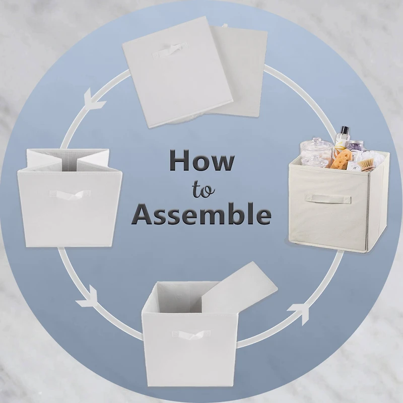 DII® 11" Fabric Cube Storage Baskets