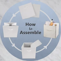 DII® 11" Fabric Cube Storage Baskets