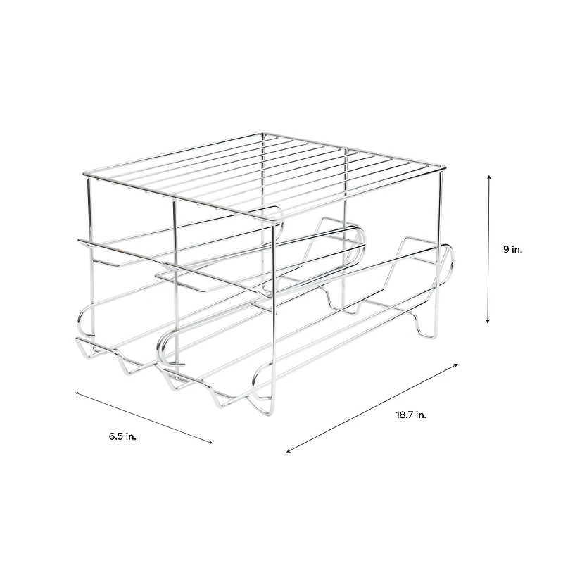 Organize It All Chrome 24 Can Organizer Rack