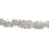 50ft. Iridescent White Plush Tinsel Christmas Garland