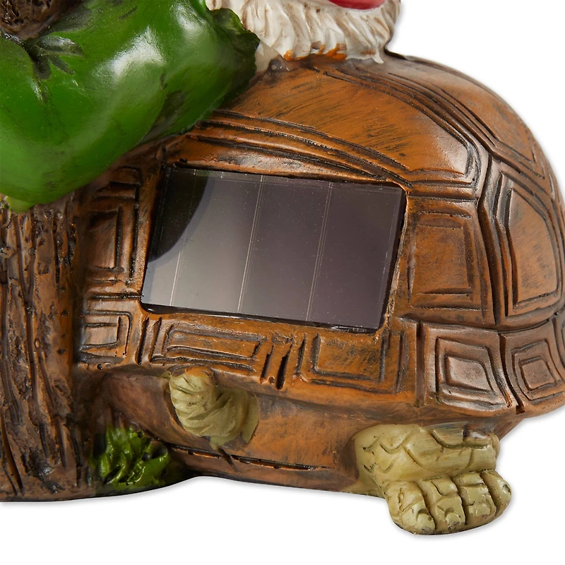 Welcome Gnome Solar Statue 8" x 5" x 7.5