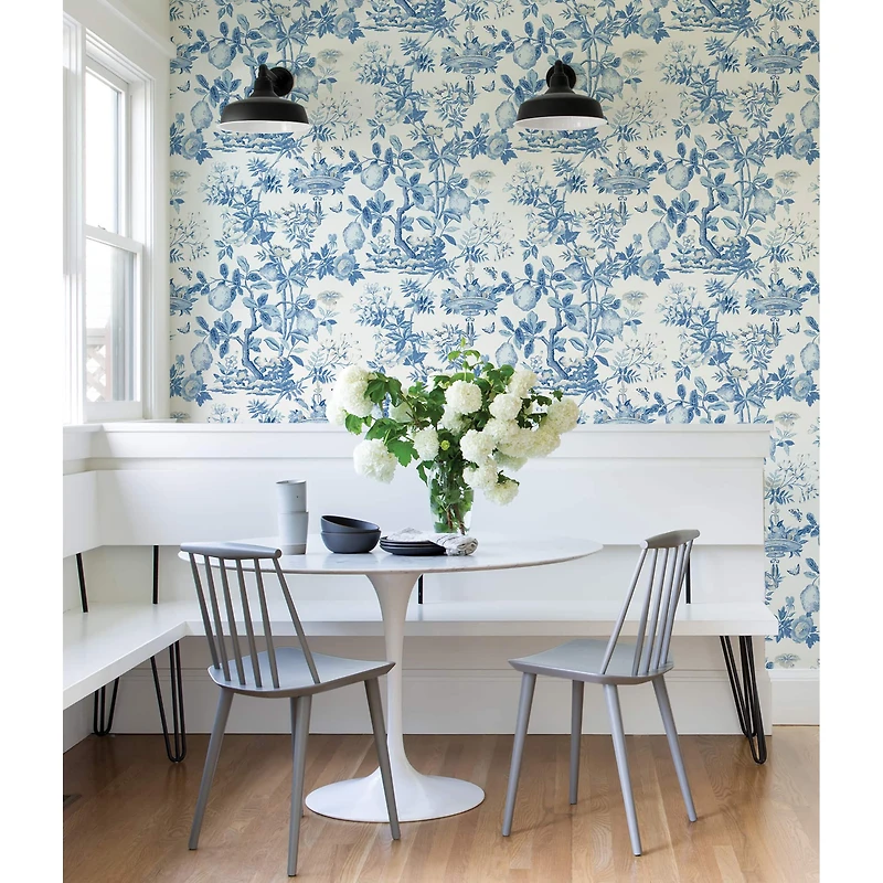 Wallpops Delft Shantung Garden Scalamandre Self Adhesive Wallpaper