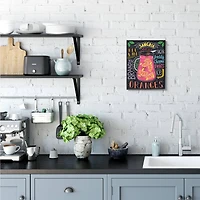 Stupell Industries Summer Sangria Pitcher Chalk Style Wall Accent with Black Frame