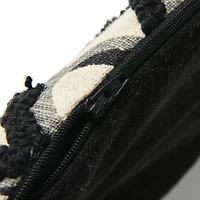 Hello Honey® White & Black Cotton Scallop Pattern Pillow