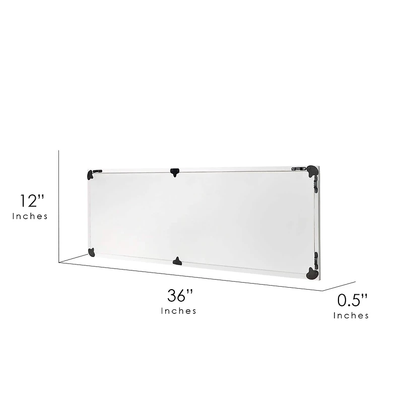 American Art Décor™ 36" Distressed Reflective White Wood Wall Accent Medallion Panel