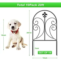 NEX 10ft. Black Decorative Butterfly Garden Fence