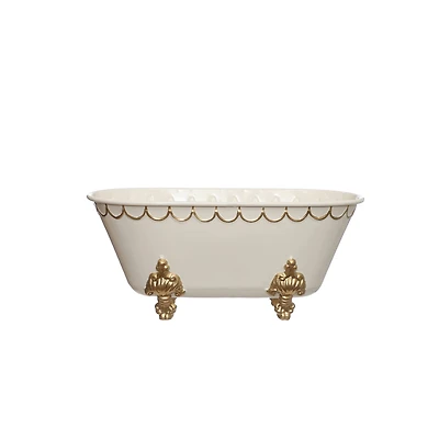12" Gold & White Bathtub Accent by Ashland®