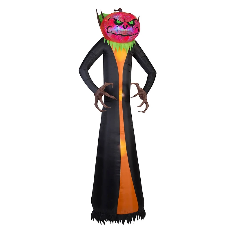 12ft. Airblown® Inflatable Giant Halloween Jack-O'-Lantern Reaper with Psychedelic Spirals of Light