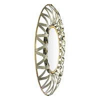 Hello Honey® 29.5" Gold Galvanized Metal Wall Mirror