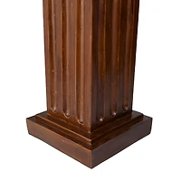 Brown Polystone Traditional Pedestal Table, 25" x 8" x 9"