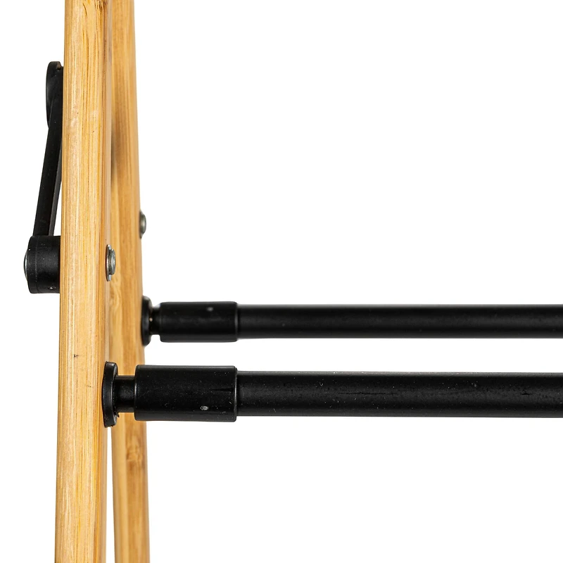 Household Essentials Bamboo V-Shaped Expandable Laundry Drying Rack