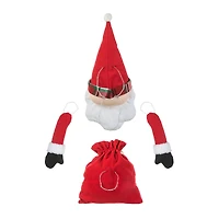 Glitzhome® 20" Jumbo Christmas Fabric Santa Ornament Set