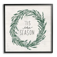 Stupell Industries Tis The Season Holiday Wreath Framed Giclee Art