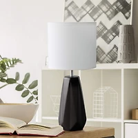 Simple Designs Ceramic Prism Table Lamp