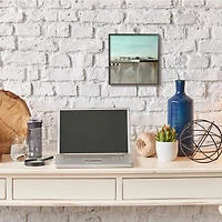 Stupell Industries Urban Landscape Collage Unique Patterned Shapes Black Framed Wall Art