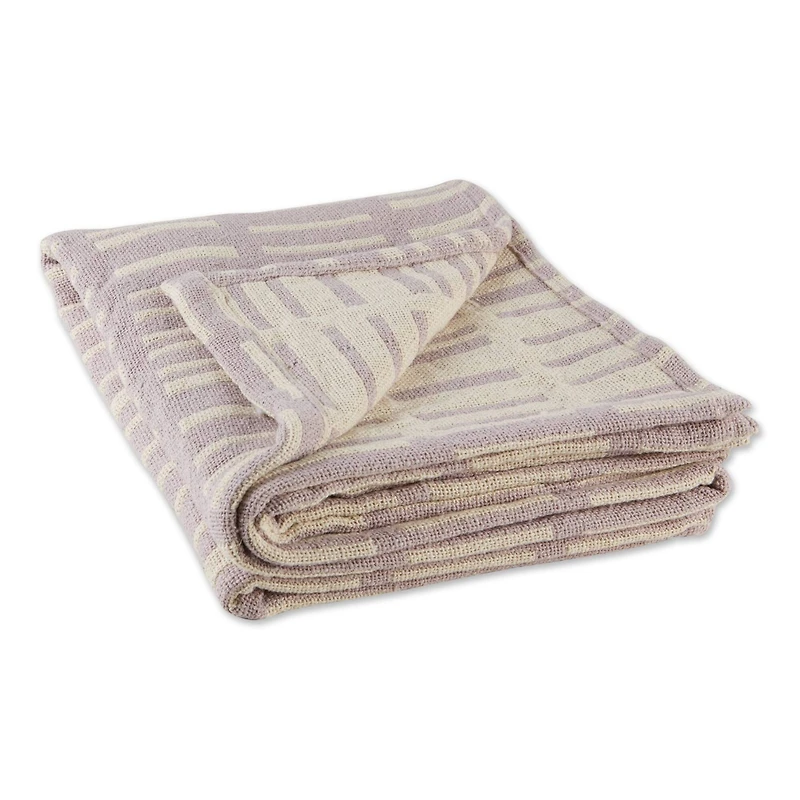 DII® Dusty Lilac Urban Jacquard Throw