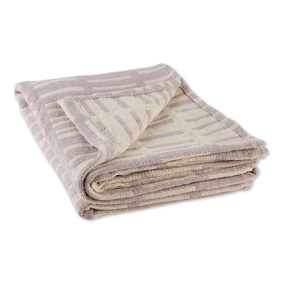DII® Dusty Lilac Urban Jacquard Throw