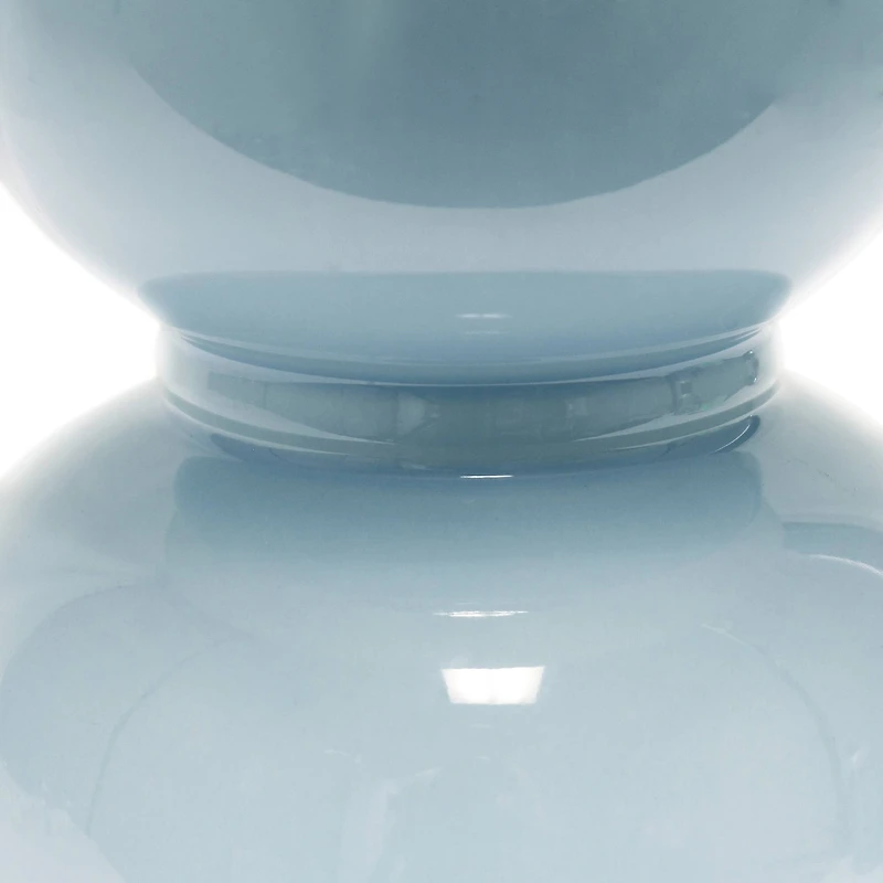 Lalia Home 21" Light Blue Dual Orb Table Lamp with Fabric Shade