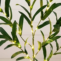 23" Pre-Lit Olive Branch Stem Set