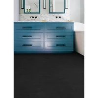 FloorPops Slater Charcoal Peel & Stick Floor Tiles