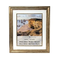 Home Champagne Gold Frame with Beveled Mat by Studio Décor