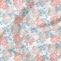 Fabric Editions White Flourish Garden Cotton Fabric