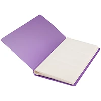 JAM Paper Purple Wallet Size Business Card Book, 12ct.