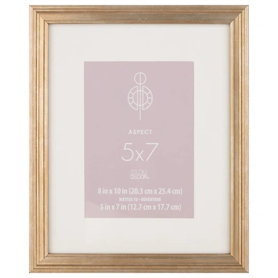 Aspect 5" x 7" Gold Narrow with Mat Frame by Studio Décor®