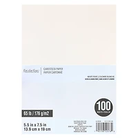 White Dove 5.5" x 7.5" Cardstock Paper by Recollections™, 100 Sheets