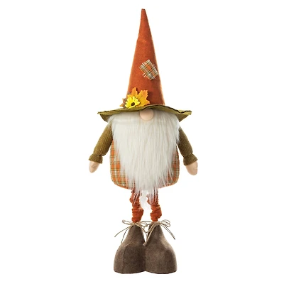 Glitzhome® Telescoped Fabric Fall Gnome Standing Décor