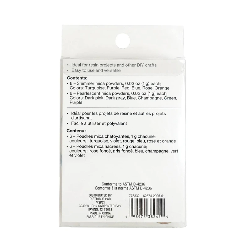 Shimmer & Pearlescent Resin Powder Mix-Ins, 12ct. by Craft Smart™