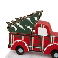 Glitzhome® Red Truck Stocking Holder Set