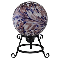 10" Purple & White Swirl Garden Gazing Ball