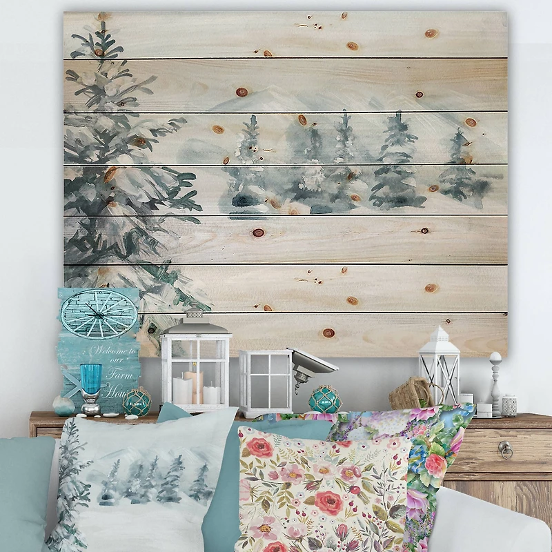 Designart - Snowy Pine Trees