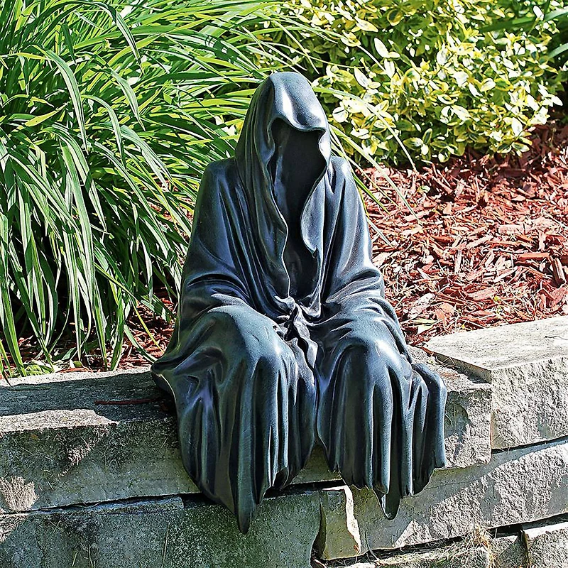 Design Toscano Large Reaping Solace the Creeper Sitting Statue