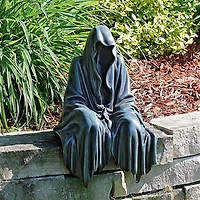 Design Toscano Large Reaping Solace the Creeper Sitting Statue
