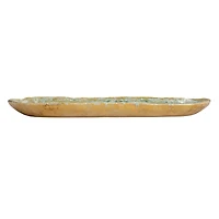 Hello Honey® Long Green Reactive Crackle Glaze Stoneware Platters, 2ct.