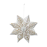 Hello Honey® 12" White Paper Snowflake Ornament