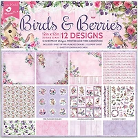 Little Birdie Birds & Berries Cardstock Pack, 12" x 12"
