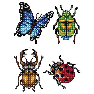 Crafting Spark Bugs Counted Cross Stitch Kit
